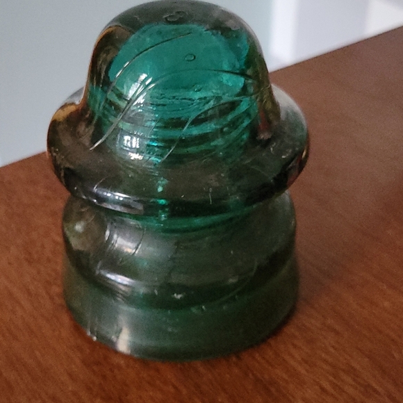 Turquoise Vintage Glass Insulator - Picture 2 of 13